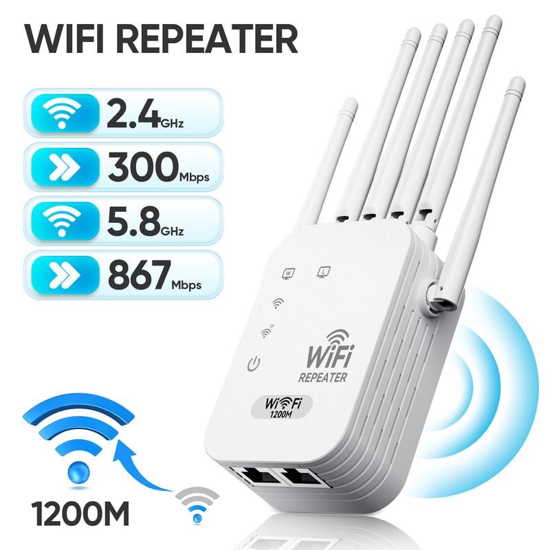 WiFi Extender 2026 6-Antenna Strong Signal