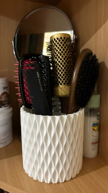 Sleek 360° Spinning Makeup Brush Holder