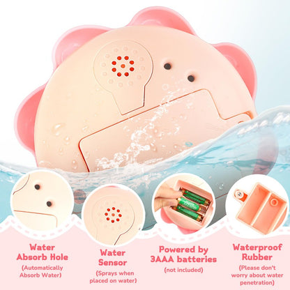 Colorful Octopus Sprinkler Bath Toy – Auto-Sensing Fountain & Lights