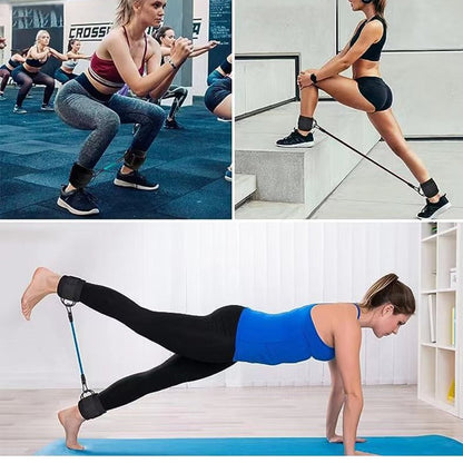Ankle Fitness Belt(3pcs:10, 20, 30LB Each with One Pair of Ankle Strap)