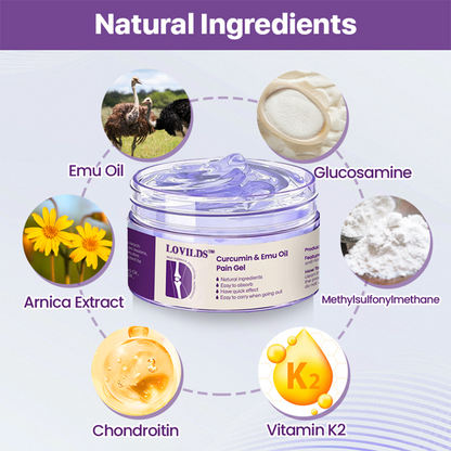 Curcumin & Emu Oil Pain Gel – 🏥Backed by US Osteopathic Experts