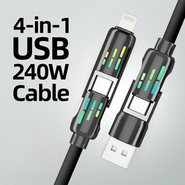 Mfish 240W 4-in-1 USB C Cable