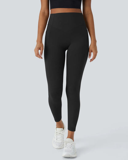 High Waisted Tummy Control Side Pocket Shaping Training Leggings