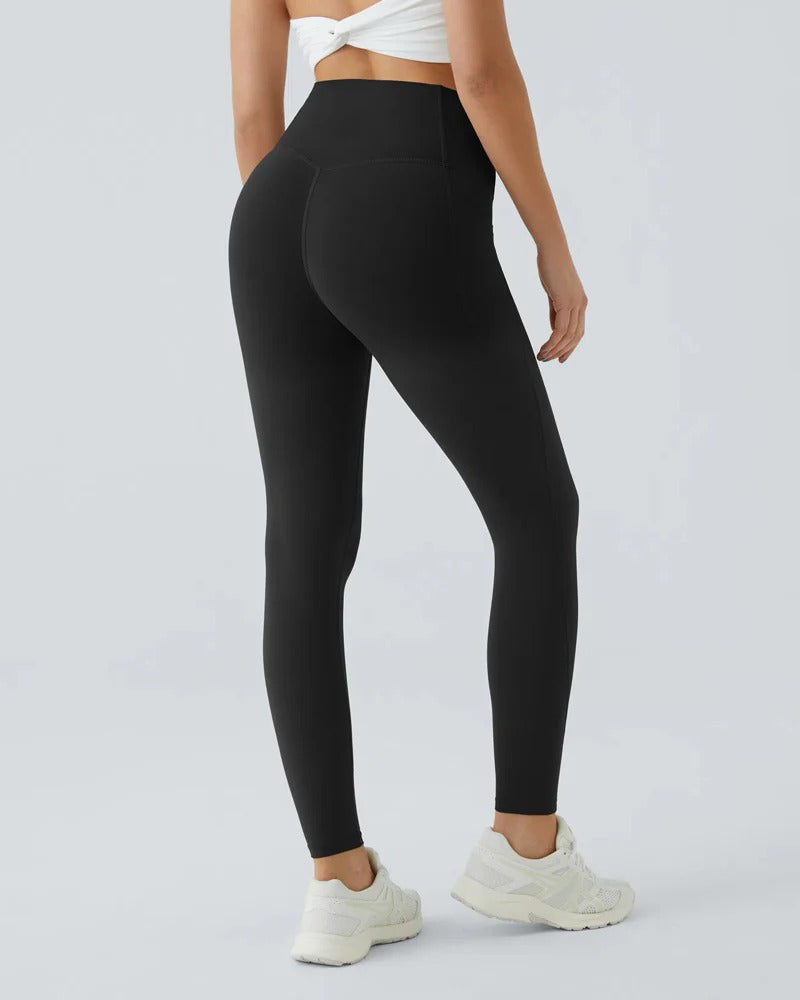 High Waisted Tummy Control Side Pocket Shaping Training Leggings