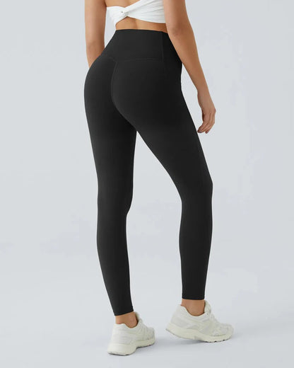 High Waisted Tummy Control Side Pocket Shaping Training Leggings