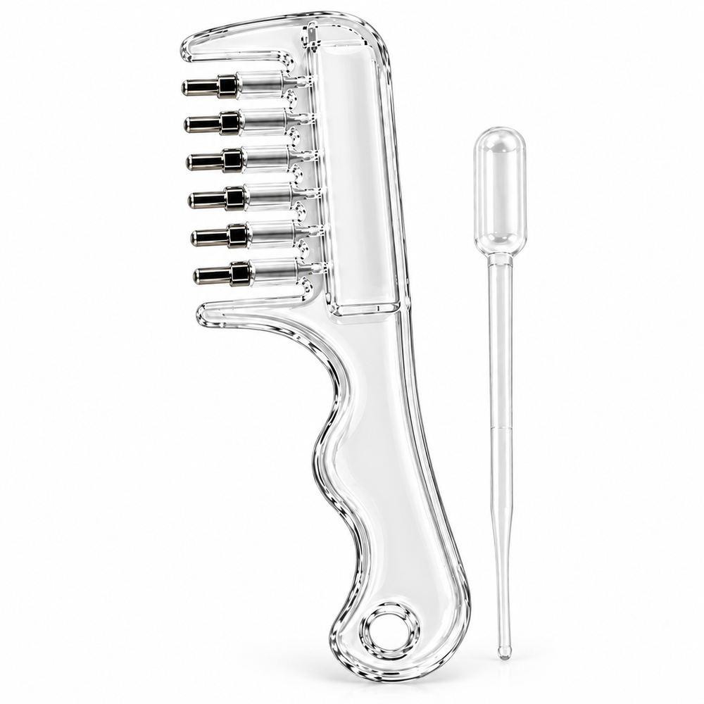 Clear transparent scalp liquid applicator with refill dropper