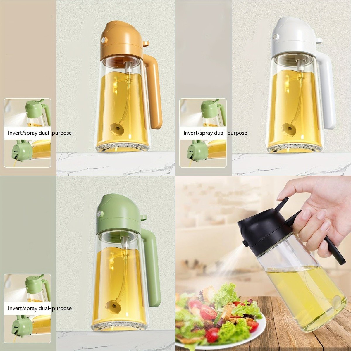 HOT SALE！2 in 1 Glass Oil Sprayer & Dispenser(Buy 2 Get 10% OFF)