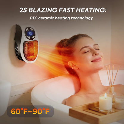 🔥Wall Outlet Space Heater with LED Display