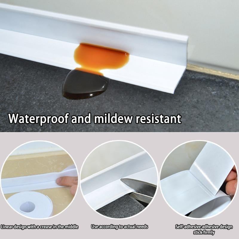 3Pcs White Waterproof Caulk Tape 3.2m Self-Adhesive Sealing Tape  With Scraper