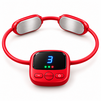 🔥Mini Necklace-Style Neck Massager - 4 Modes, 9 Intensity Levels, 3 Heat Settings, Smart Dual-Pulse Pendant Design