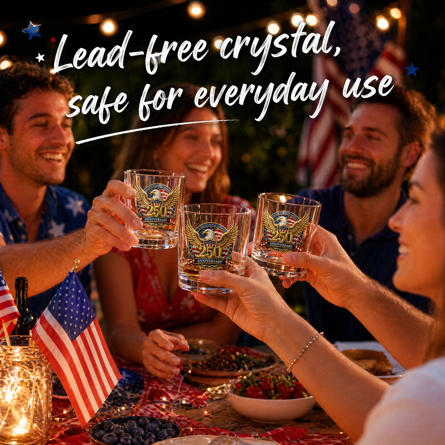 🏆Flash Sale⚡ 66K+ SOLD! 🎁US 250th Anniversary Patriotic Whiskey Glass 1776-2026