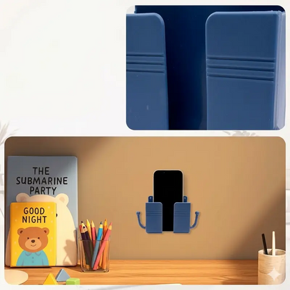 Wall Mount Phone Holder Adhesive Wall Phone Mount Charging Stand and Remote