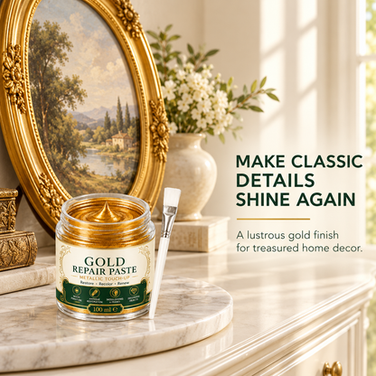 Gold Metallic Refinishing Repair Paste with Brush