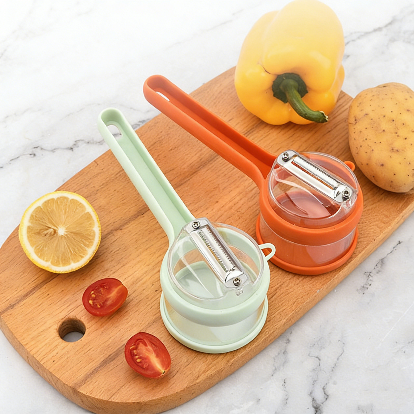 Retractable Splash-Proof Peeler — No More Messy Kitchen Counters 🥔✨