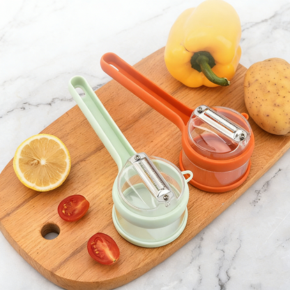 Retractable Splash-Proof Peeler — No More Messy Kitchen Counters 🥔✨