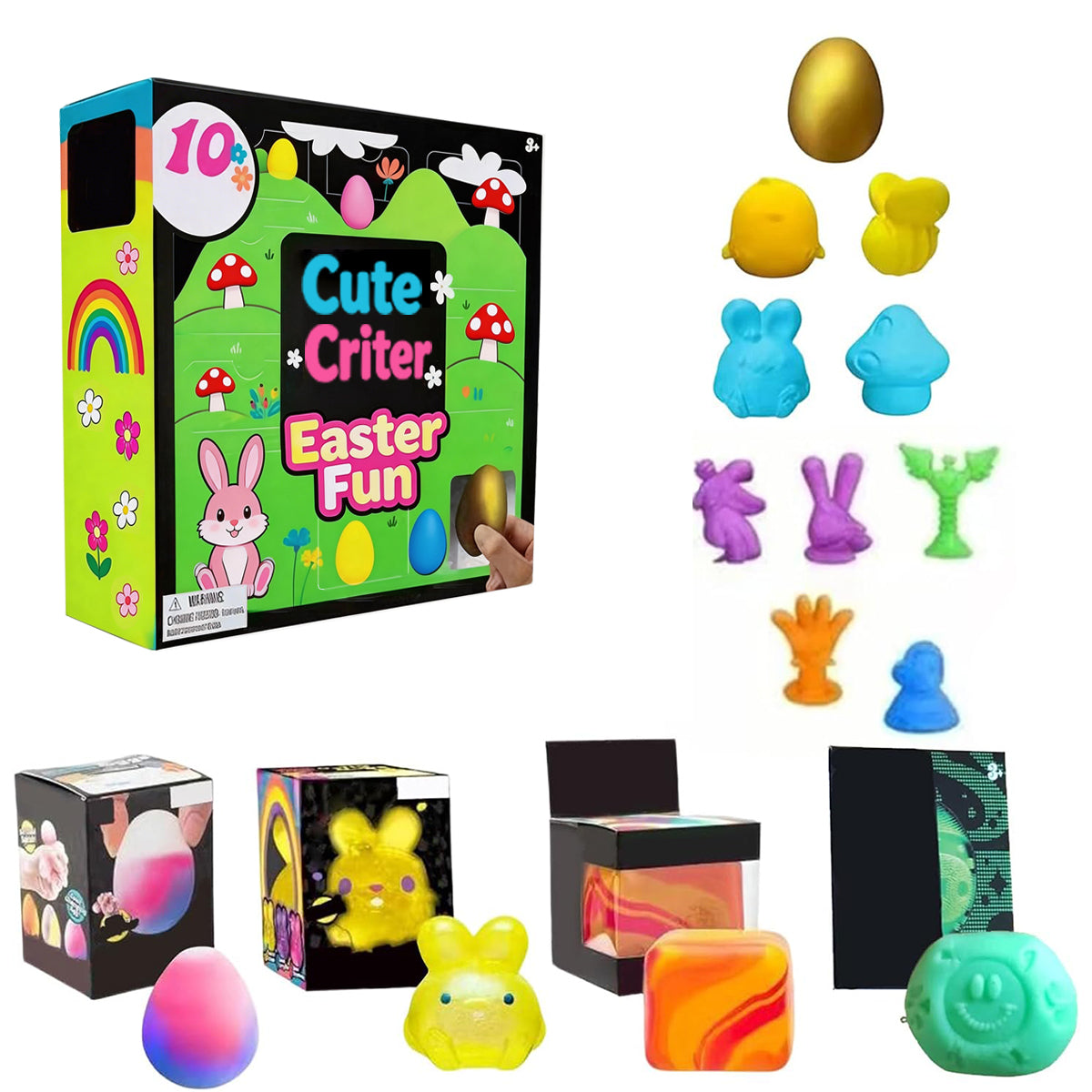 The Ultimate Easter Basket Filler: 12-Piece Sensory Squishy Bundle🐣