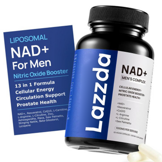 Lazzda NAD+ for Men & Magnesium Complex - Natural Energy, Balance & Recover