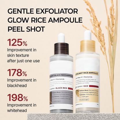 Glow Rice Ampoule Duo - Serums for Brightening, Exfoliating, and Moisturizing