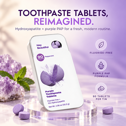 Lazzda Purple Toothpaste Tablets w/ Hydroxyapatite & PAP (90)