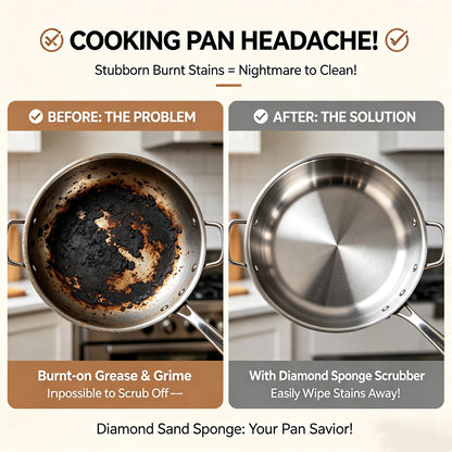 🍳Emery Sponge Scrubber – Removes burnt grease & rust instantly. Flexible & durable, ergonomic handle. A heavy-duty cleaning essential. 🍳✨