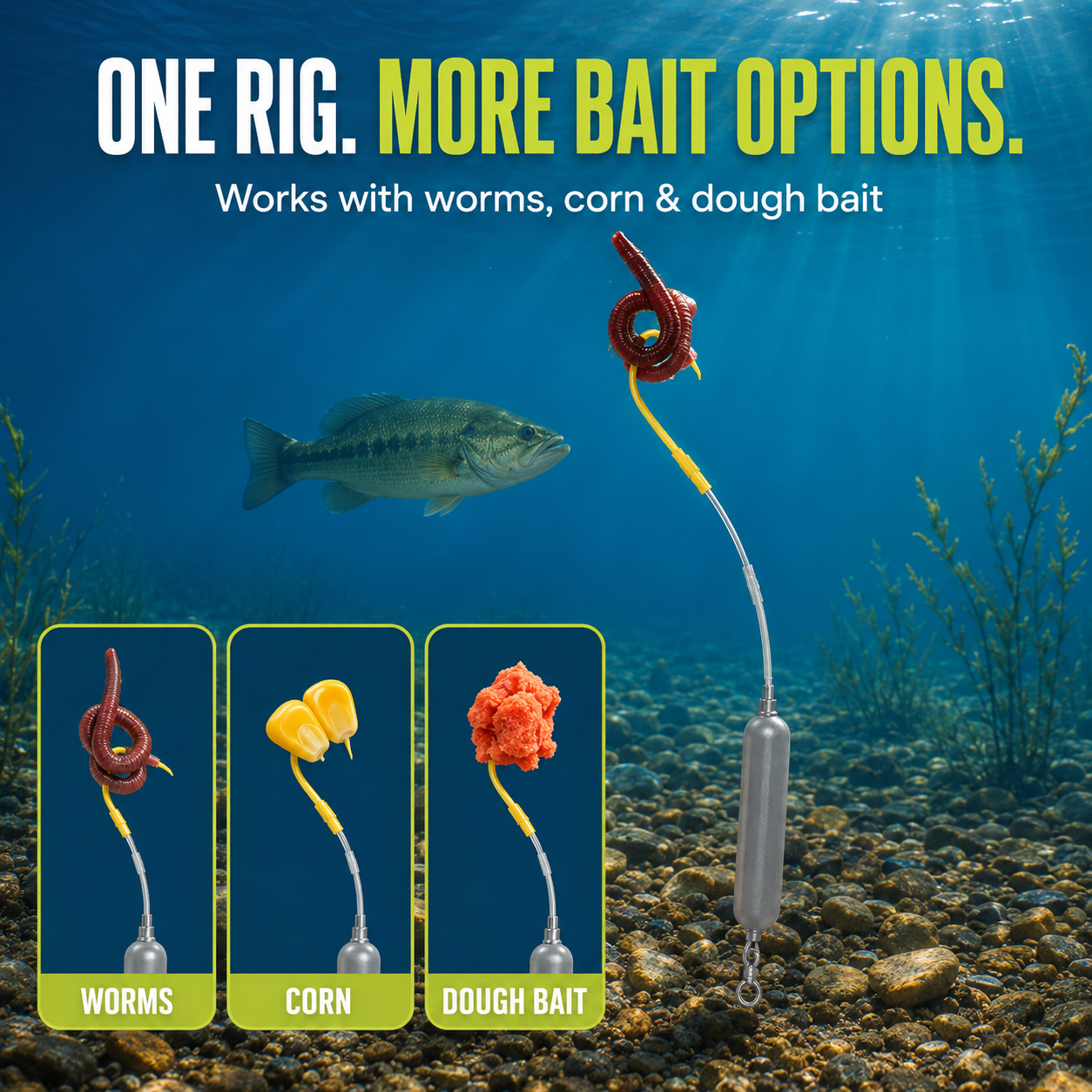 🎣 Pre-Tied Off Bottom Fishing Rig | Anti-Snag Floating Bottom Hook Leaders