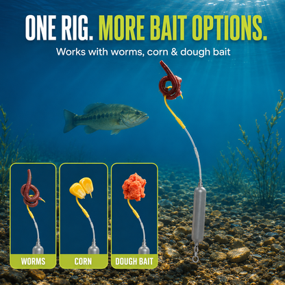 🎣 Pre-Tied Off Bottom Fishing Rig | Anti-Snag Floating Bottom Hook Leaders