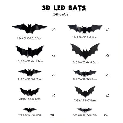 🦇Halloween 3D Lighted Bats