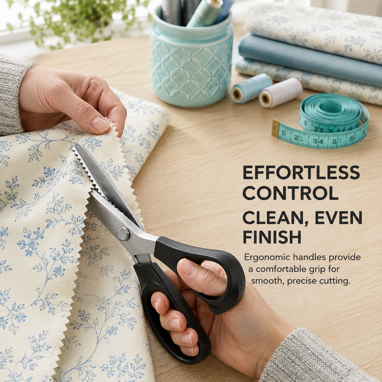 Stainless Steel Zig Zag Scissors with Serrated Teeth - Perfect for DIY Crafts✂️