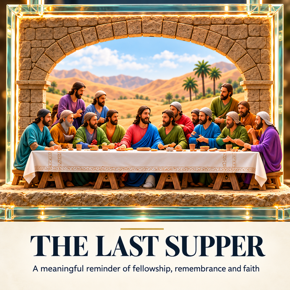 ✝️The Story of Jesus in 6 Scenes Cross Lamp