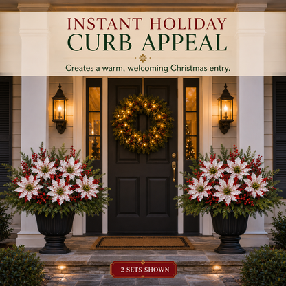 🌺🎄Christmas Poinsettia Planter Inserts