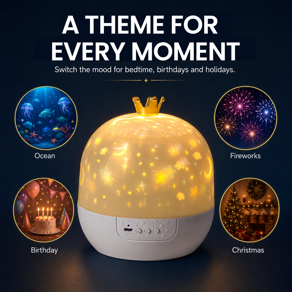 Lazzda Night Light Projector