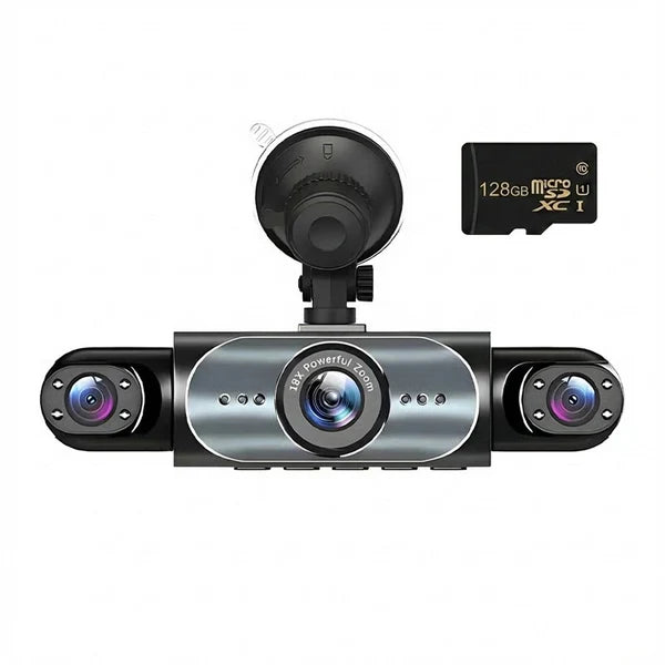 Four-channel surveillance dashcam