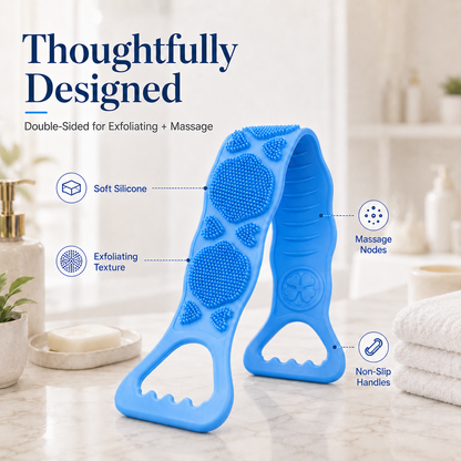 🙌 50% OFF 4-Pack Long Back Washing Straps with Double-Sided Body Care Design 🛁