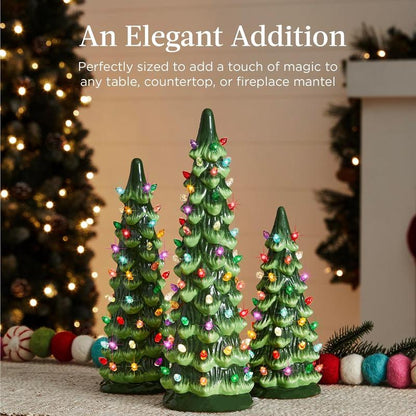 🔥HOT SALE - Retro Hand-Painted Tabletop Christmas Trees🎄