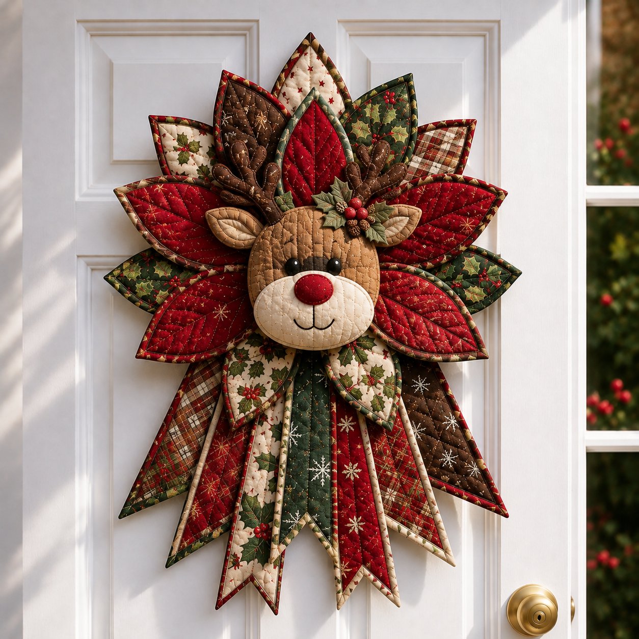 🎉 Holiday Celebration 50% OFF 🎄 – Festive Quilted Christmas Door Hanging DIY Sewing Kit