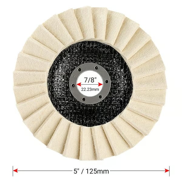 5Inch Wool Polishing Wheels Set for Angle Grinders