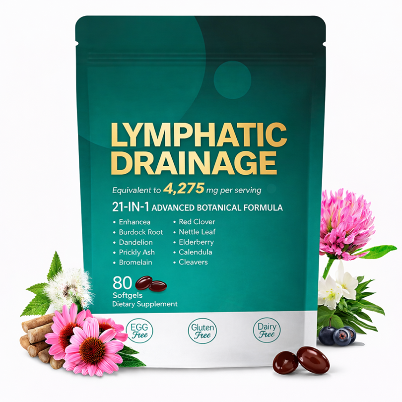 Lazzda Lymphatic Drainage — 21-in-1 Advanced Botanical Formula（Purchase today and upgrade to 240 tablets/pack）