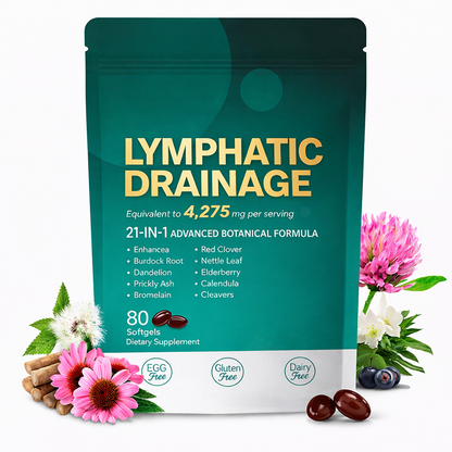 Lazzda Lymphatic Drainage — 21-in-1 Advanced Botanical Formula（Purchase today and upgrade to 240 tablets/pack）