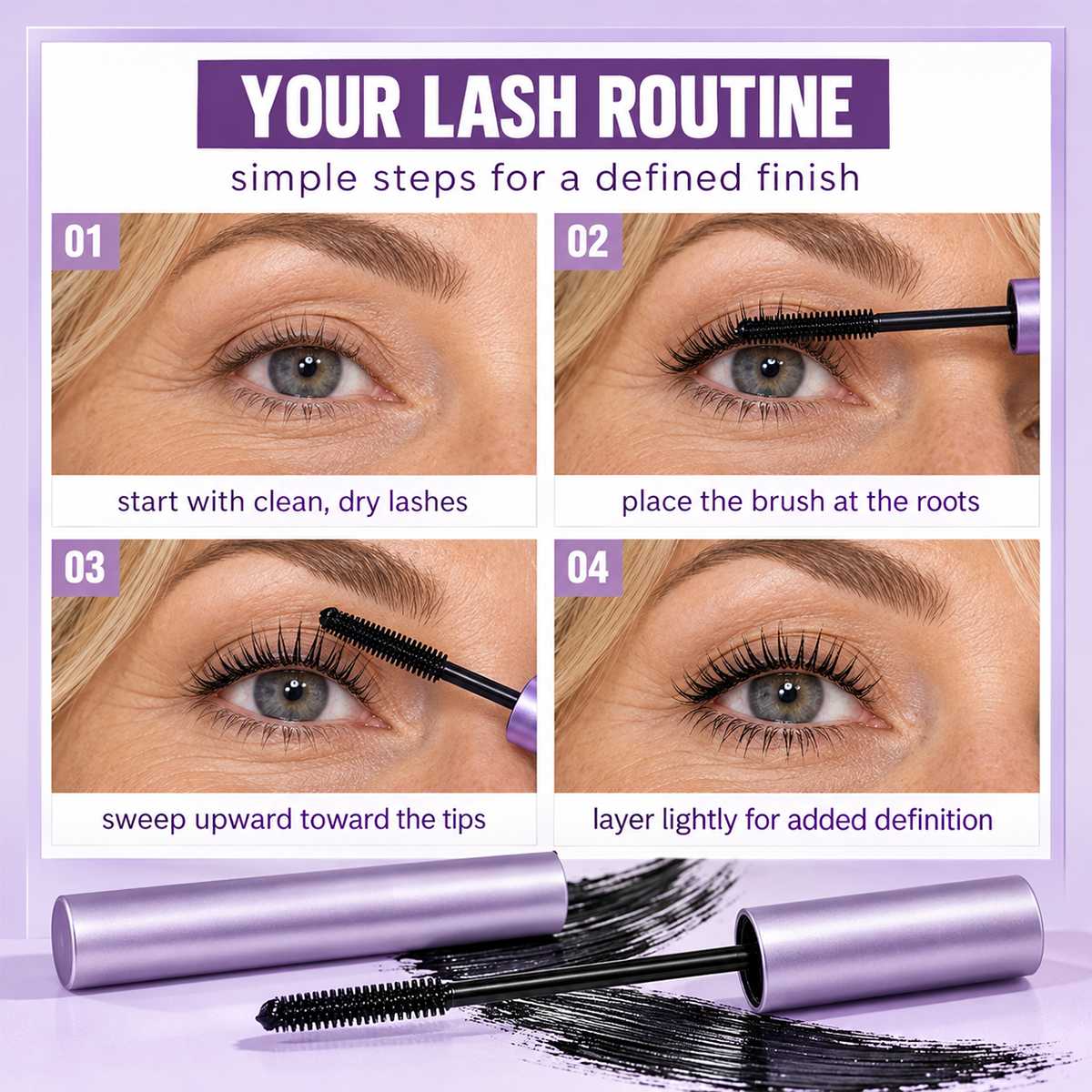 Lazzda Mascara - For Mature Lashes