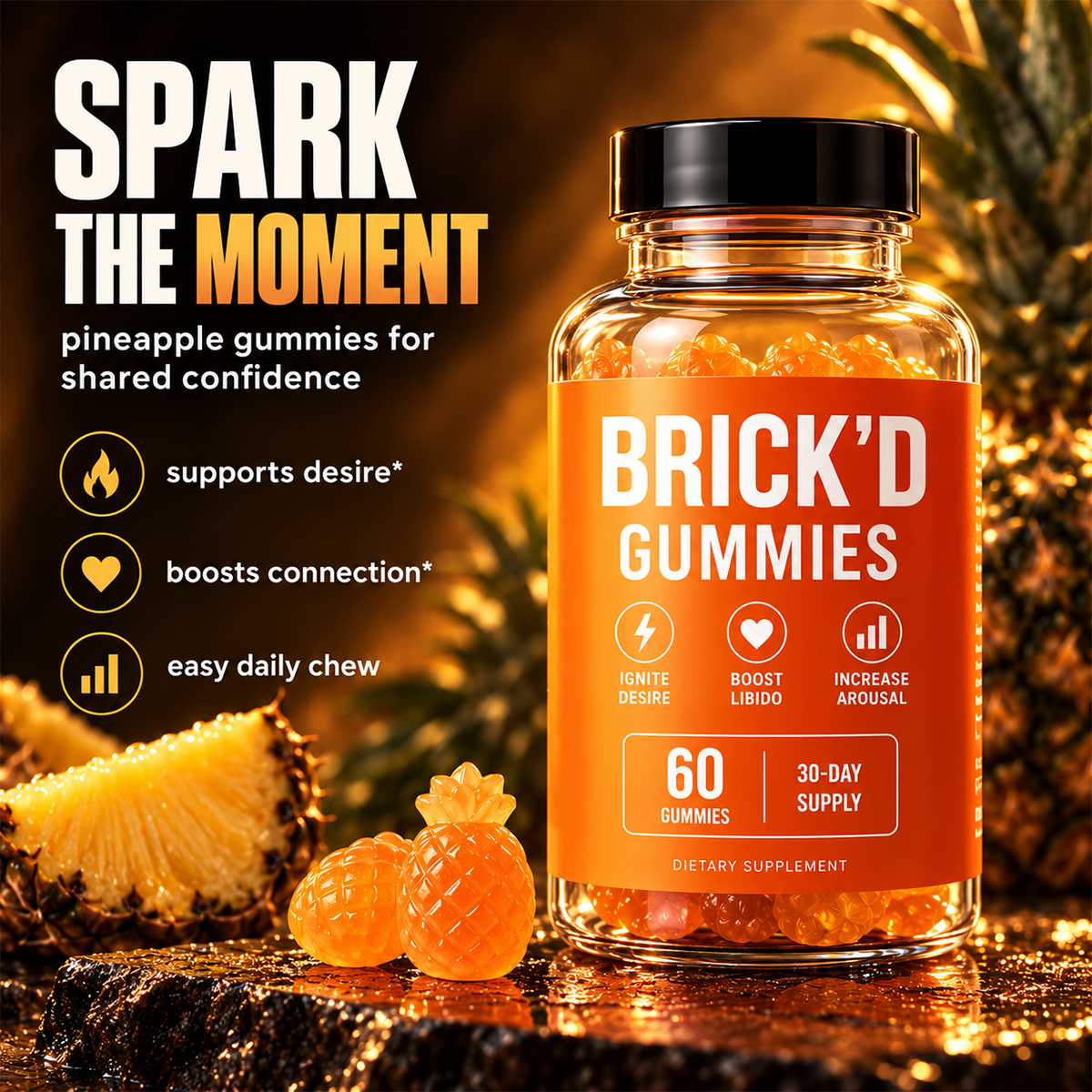 Intimacy Gummies – Pineapple Botanical Blend for Daily Wellness