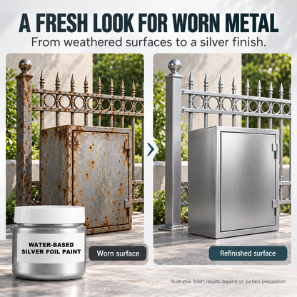 Water Based Metallic Silver Outdoor Anti Rust for Metal Renovation 100g