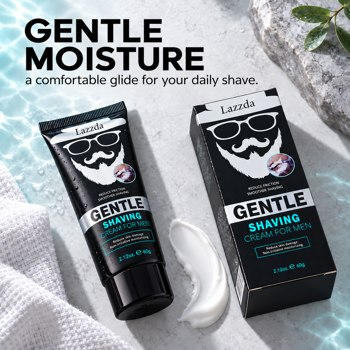 Lazzda Men’s Smooth Glide Shaving Cream