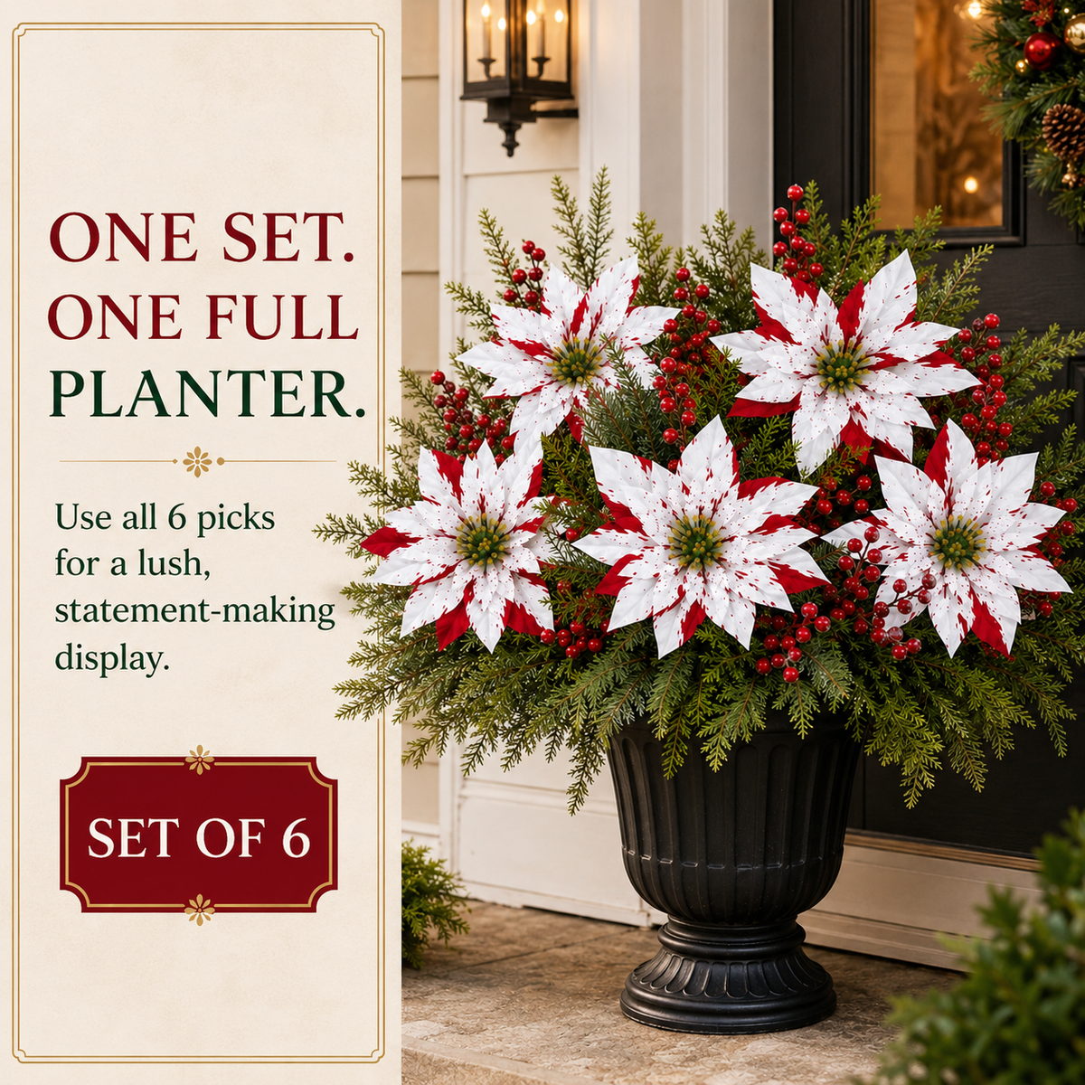 🌺🎄Christmas Poinsettia Planter Inserts