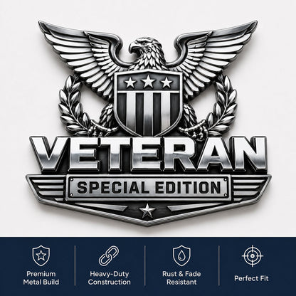 Veteran Special Edition Premium Metal Car Emblem