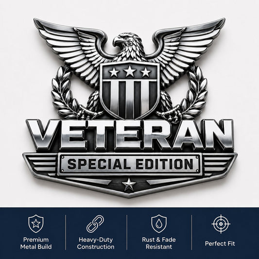 Veteran Special Edition Premium Metal Car Emblem