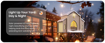 Church-Shaped Solar Bird Feeder