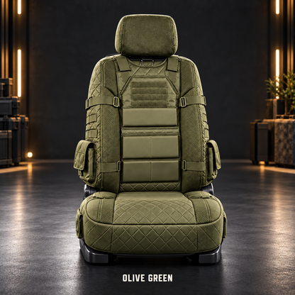 🚙 Durable Tactical Truck Seat Cover✨ Storage, Protection & All-Day Comfort