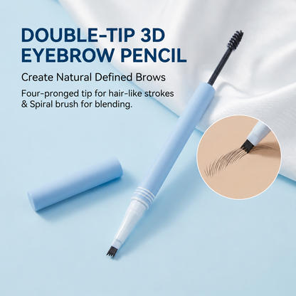 Lazzda Waterproof 2-in-1 Micro-Fork Eyebrow Pen & Tinted Gel