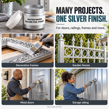 Water Based Metallic Silver Outdoor Anti Rust for Metal Renovation 100g