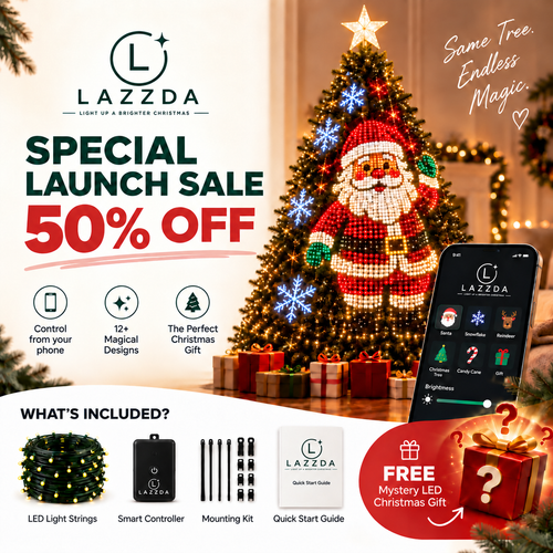 Lazzda Smart Animated Christmas Tree Lights